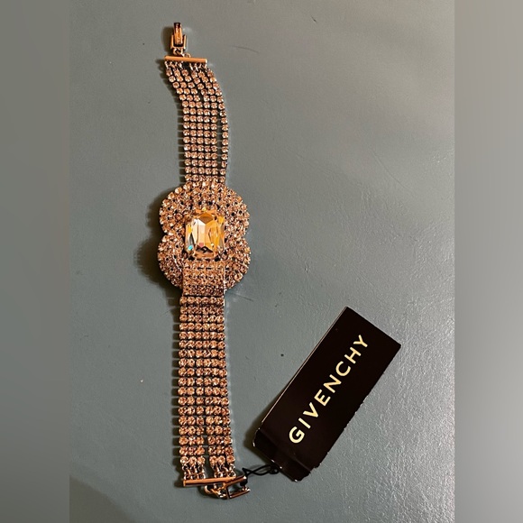 GIVENCHY Crystal Multi-Row Statement Flex Bracelet - Picture 3 of 5